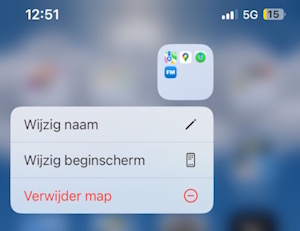 Verander de naam van de map